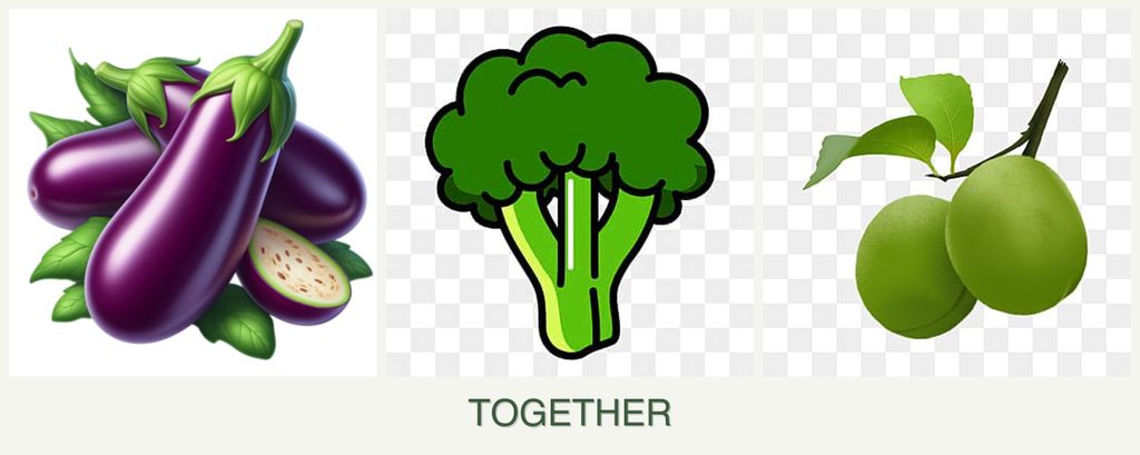 Can you plant eggplant, broccoli and plums together?