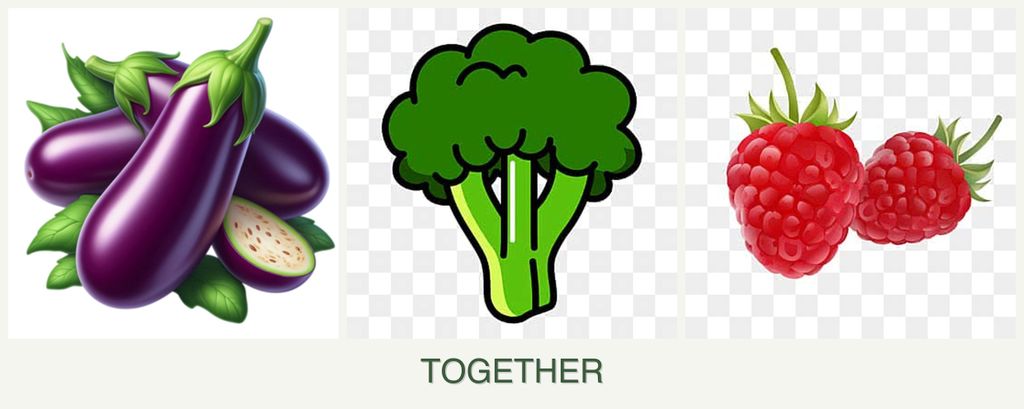 Can you plant eggplant, broccoli and raspberries together?