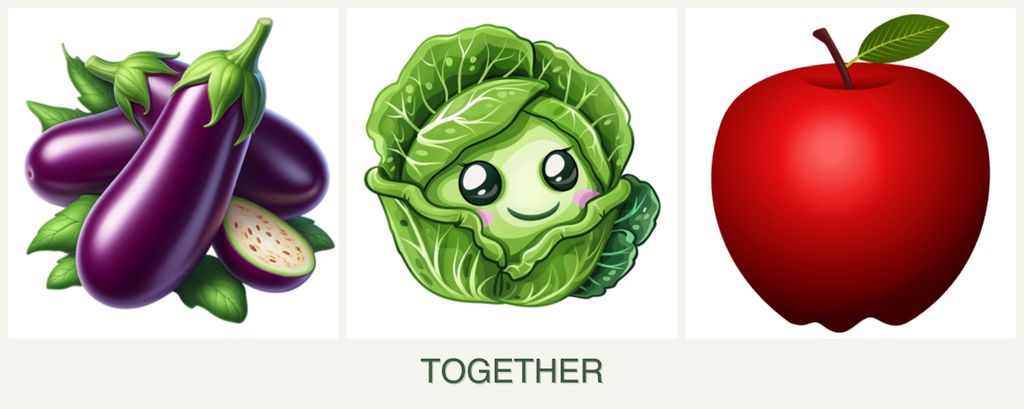 Can you plant eggplant, cabbage and apples together?