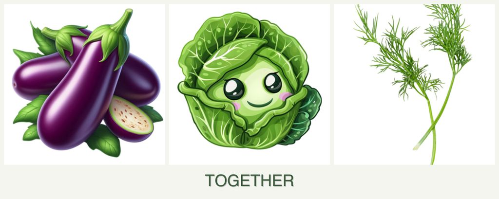 Can you plant eggplant, cabbage and dill together?