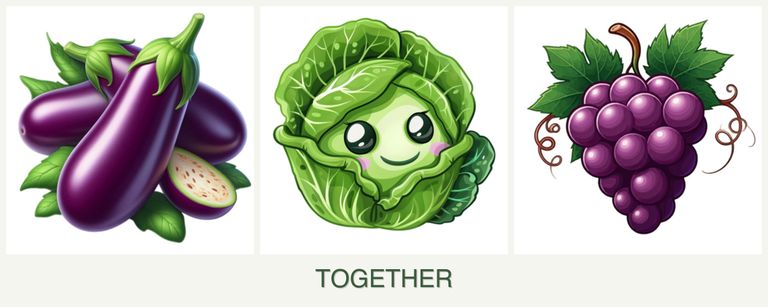 Can you plant eggplant, cabbage and grapes together?