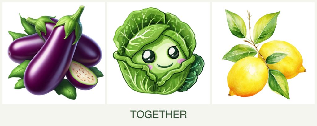 Can you plant eggplant, cabbage and lemons together?