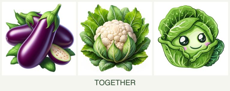 Can you plant eggplant, cauliflower and cabbage together?