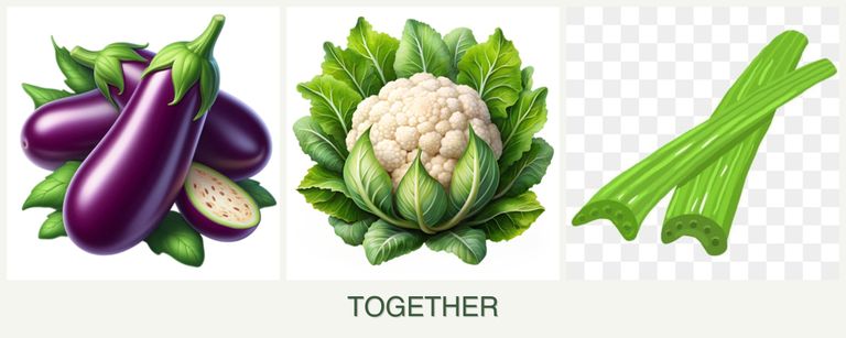 Can you plant eggplant, cauliflower and celery together?
