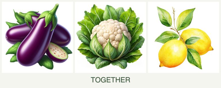 Can you plant eggplant, cauliflower and lemons together?
