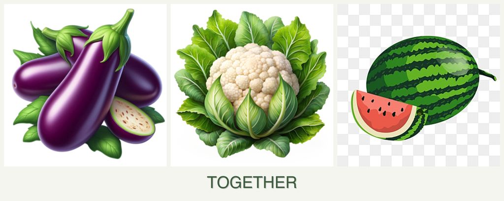 Can you plant eggplant, cauliflower and melons together?