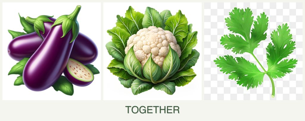 Can you plant eggplant, cauliflower and parsley together?