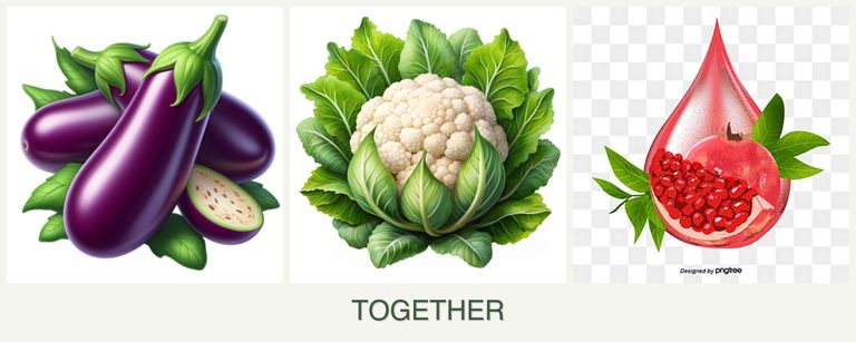 Can you plant eggplant, cauliflower and pomegranates together?
