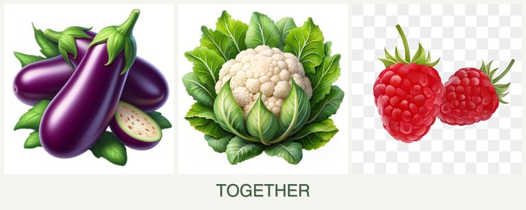 Can you plant eggplant, cauliflower and raspberries together?
