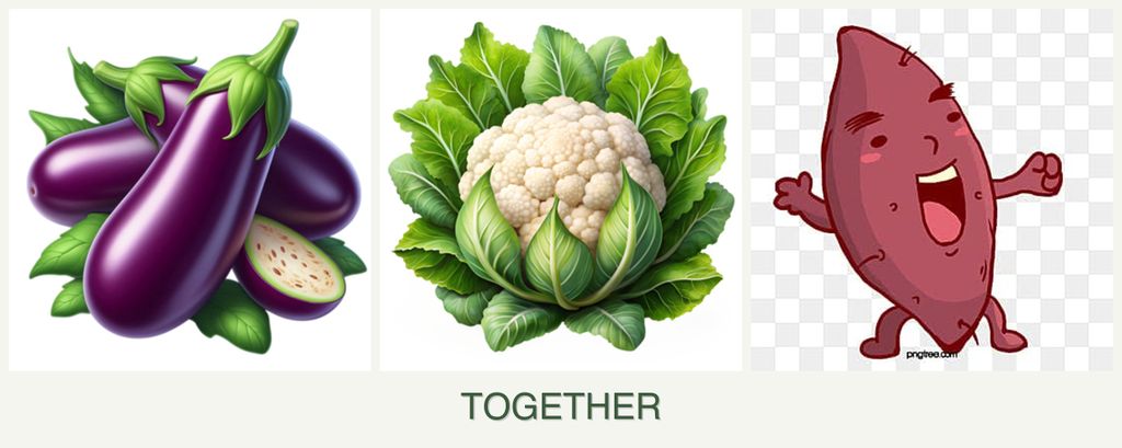 Can you plant eggplant, cauliflower and sweet potatoes together?