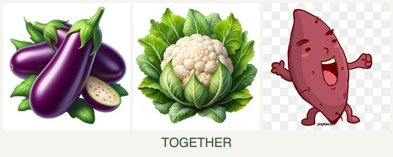 Can you plant eggplant, cauliflower and sweet potatoes together?