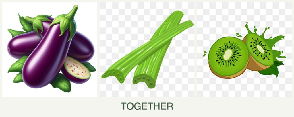 Can you plant eggplant, celery and kiwi together?
