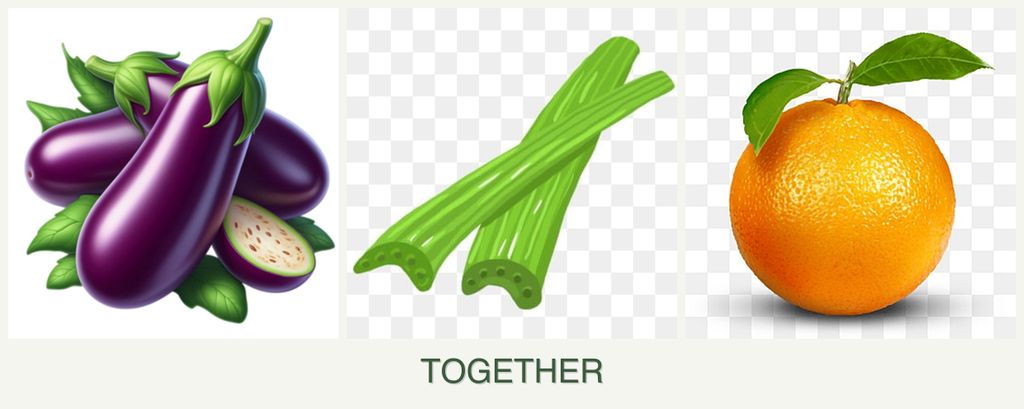Can you plant eggplant, celery and oranges together?