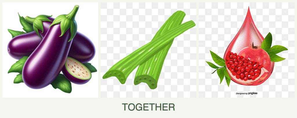 Can you plant eggplant, celery and pomegranates together?