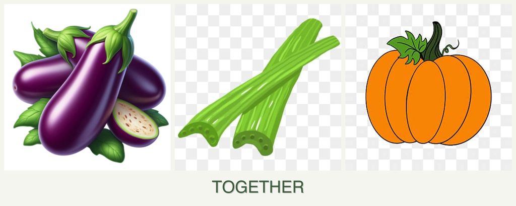Can you plant eggplant, celery and pumpkin together?