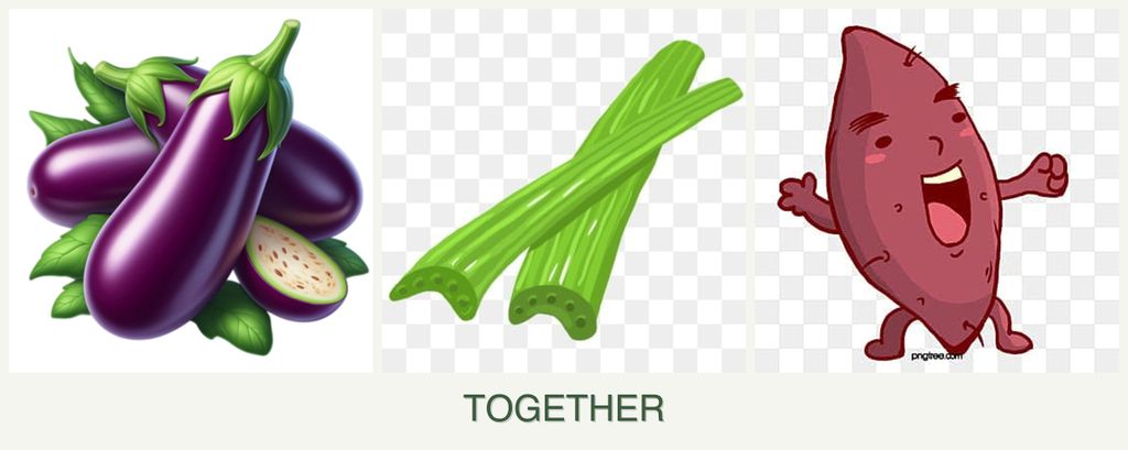 Can you plant eggplant, celery and sweet potatoes together?