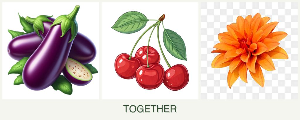 Can you plant eggplant, cherries and dahlias together?