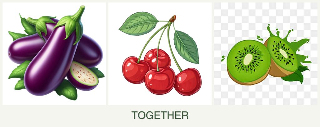 Can you plant eggplant, cherries and kiwi together?