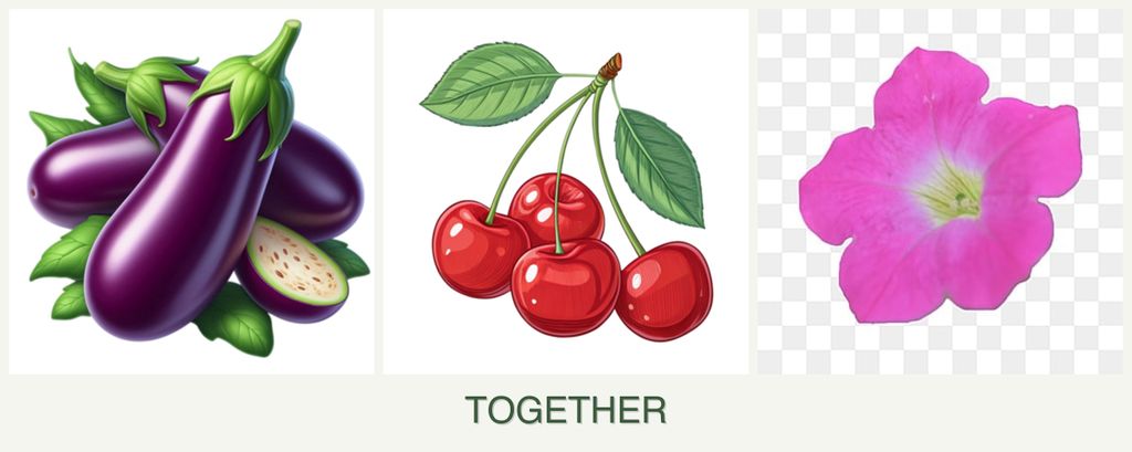 Can you plant eggplant, cherries and petunias together?