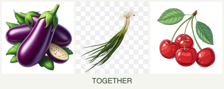 Can you plant eggplant, chives and cherries together?