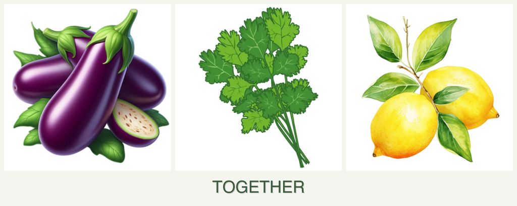 Can you plant eggplant, cilantro and lemons together?