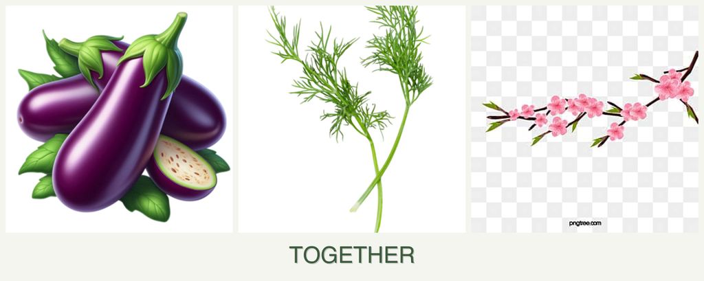 Can you plant eggplant, dill and peaches together?
