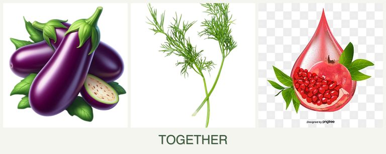 Can you plant eggplant, dill and pomegranates together?