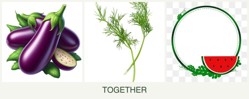 Can you plant eggplant, dill and watermelons together?