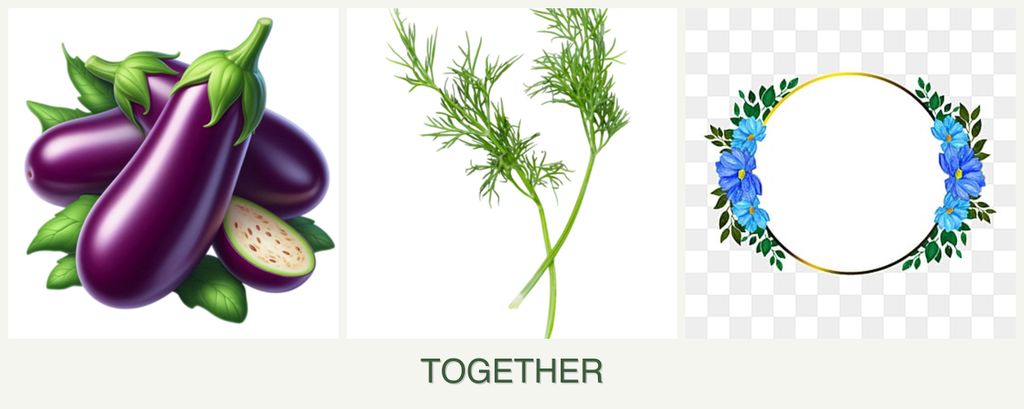 Can you plant eggplant, dill and zinnias together?