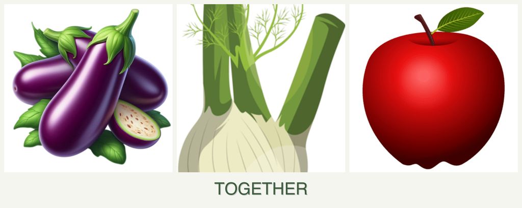 Can you plant eggplant, fennel and apples together?