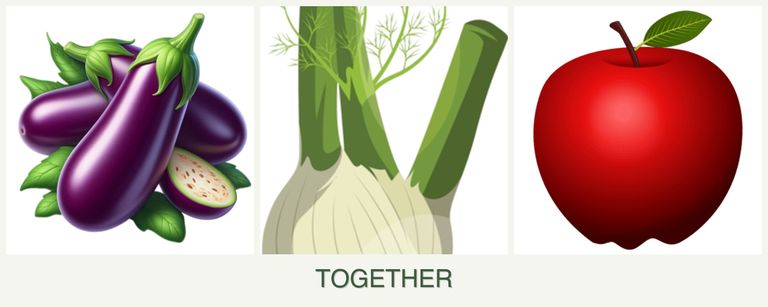 Can you plant eggplant, fennel and apples together?