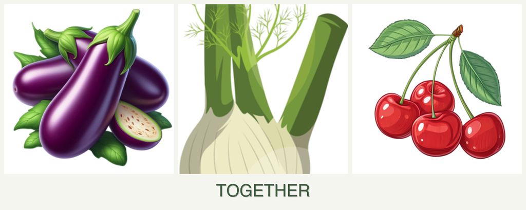 Can you plant eggplant, fennel and cherries together?