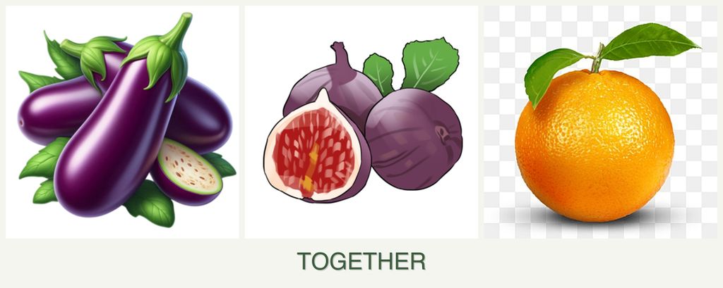 Can you plant eggplant, figs and oranges together?