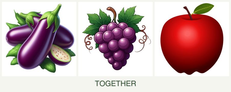 Can you plant eggplant, grapes and apples together?