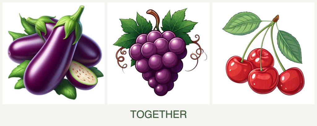 Can you plant eggplant, grapes and cherries together?