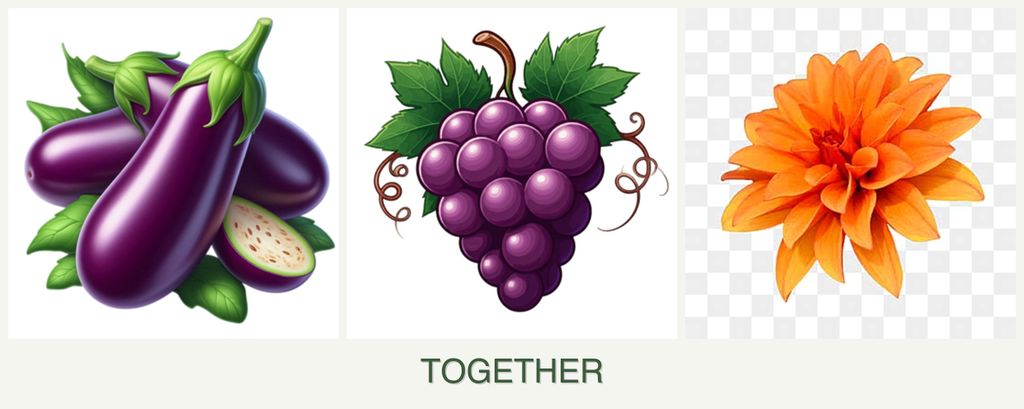 Can you plant eggplant, grapes and dahlias together?