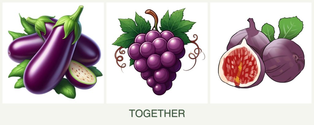 Can you plant eggplant, grapes and figs together?