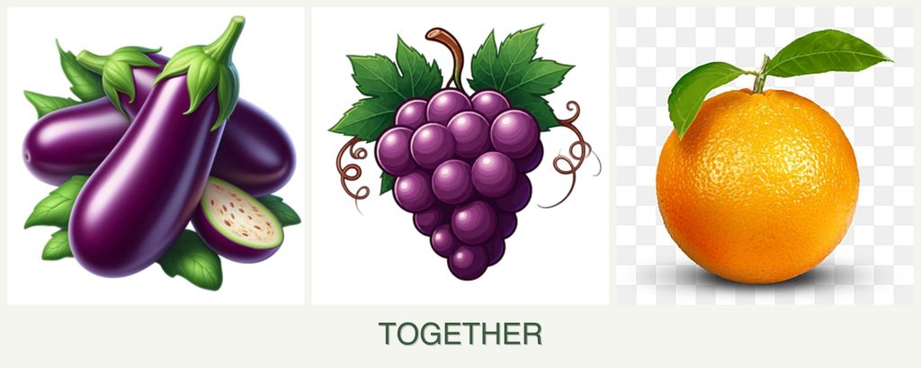 Can you plant eggplant, grapes and oranges together?