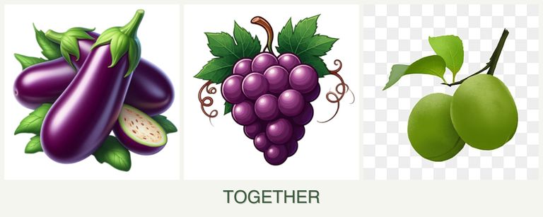 Can you plant eggplant, grapes and plums together?