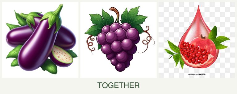 Can you plant eggplant, grapes and pomegranates together?