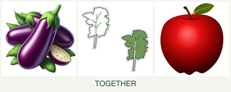 Can you plant eggplant, kale and apples together?