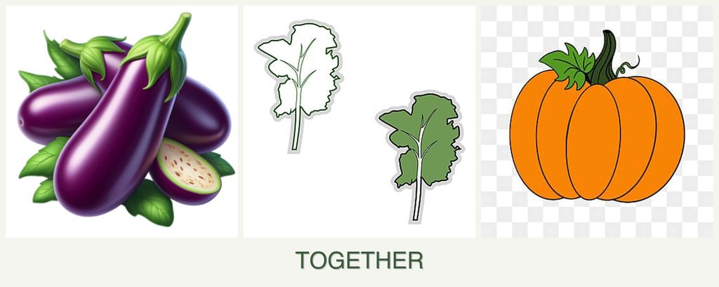 Can you plant eggplant, kale and pumpkin together?