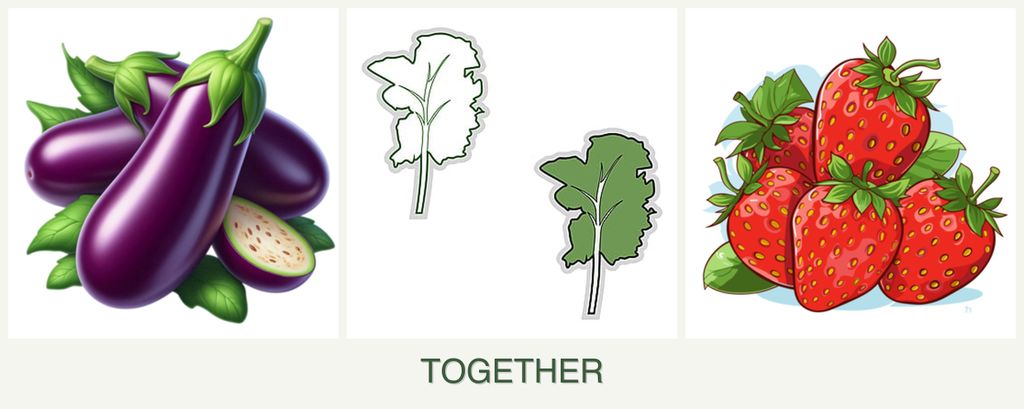 Can you plant eggplant, kale and strawberries together?