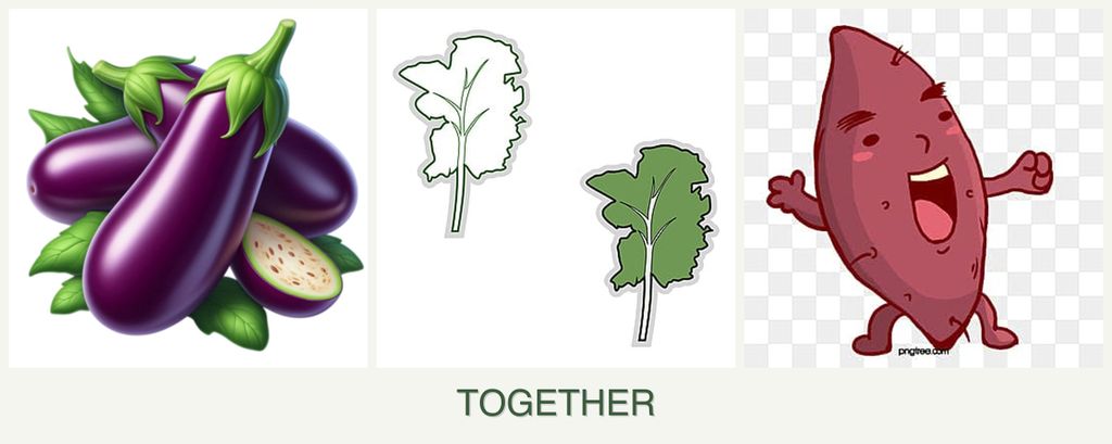 Can you plant eggplant, kale and sweet potatoes together?