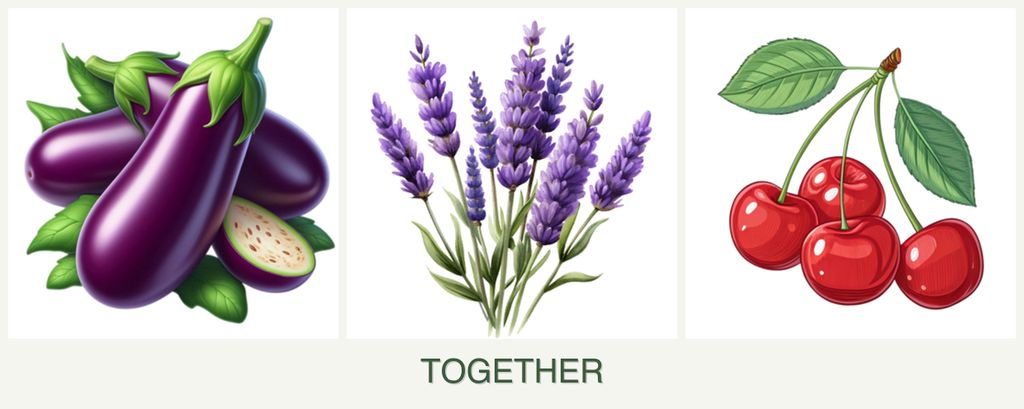 Can you plant eggplant, lavender and cherries together?