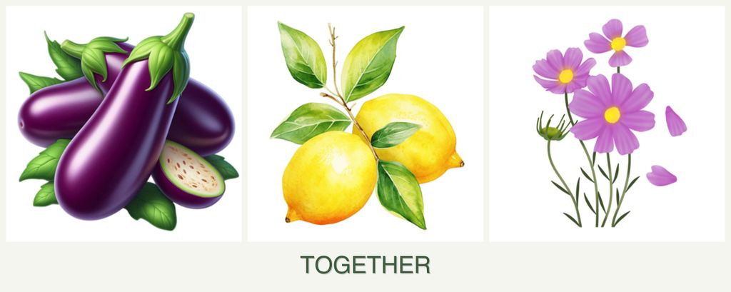 Can you plant eggplant, lemons and cosmos together?