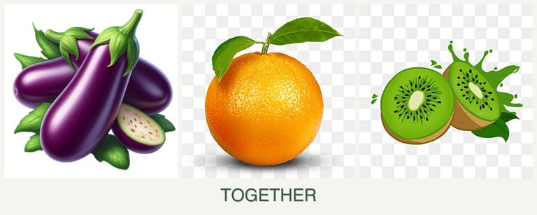 Can you plant eggplant, oranges and kiwi together?