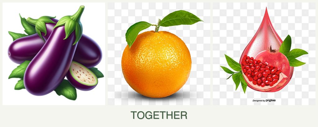 Can you plant eggplant, oranges and pomegranates together?