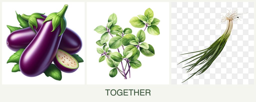 Can you plant eggplant, oregano and chives together?