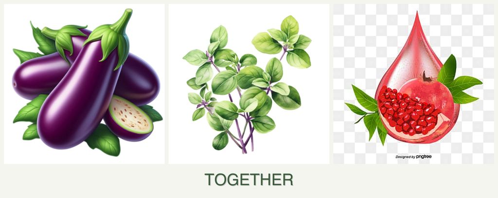 Can you plant eggplant, oregano and pomegranates together?